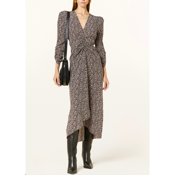 Isabel Marant silk Albini Black and White Patterned Dress NEW - Picture 1 of 11